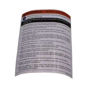Dhollandia Sticker Safety instructions EF0565.EN