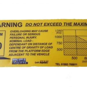 DEL Safe Working Load decal, 1000kg 72288