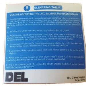 DEL Urgent Warning Label 72772