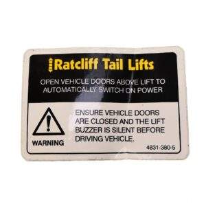 Ratcliff Palfinger Auto Switch Label 4831-380-5