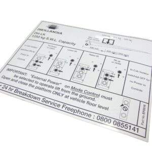Dhollandia Operating Instructions Decal EF0510
