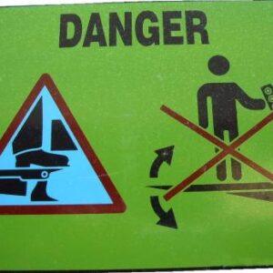 Anteo Safety Plate - Yellow Danger AN576122